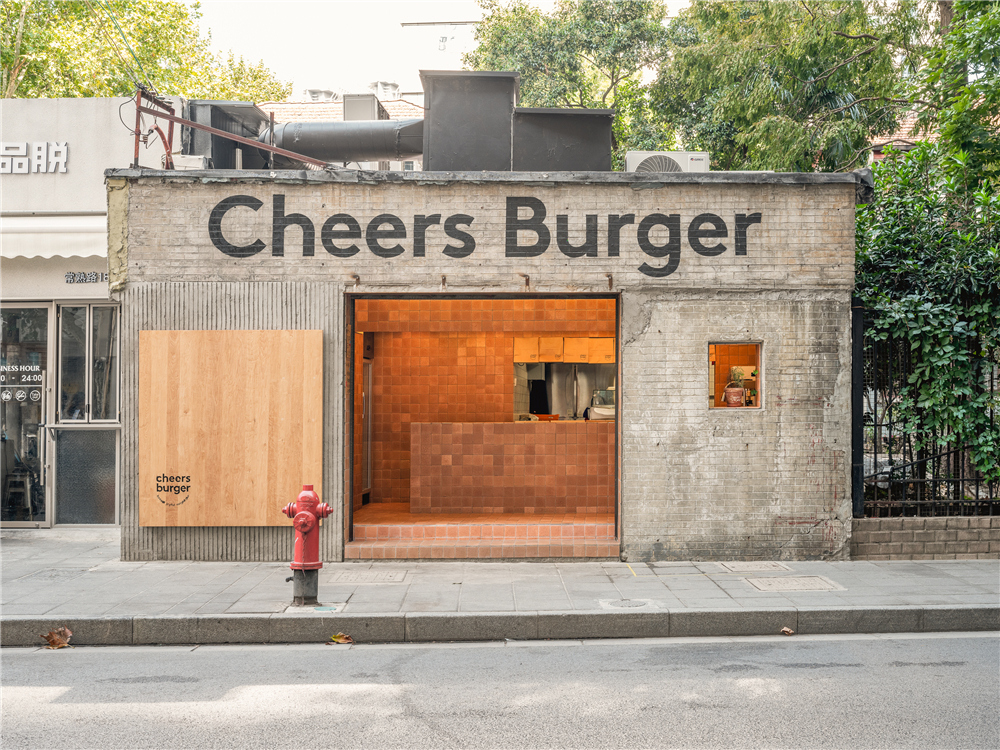 街边店设计,街边餐厅设计,餐厅设计,汉堡店设计,餐厅设计案例,餐厅设计方案,上海,Cheers Burger汉堡店,彦文建筑工作室