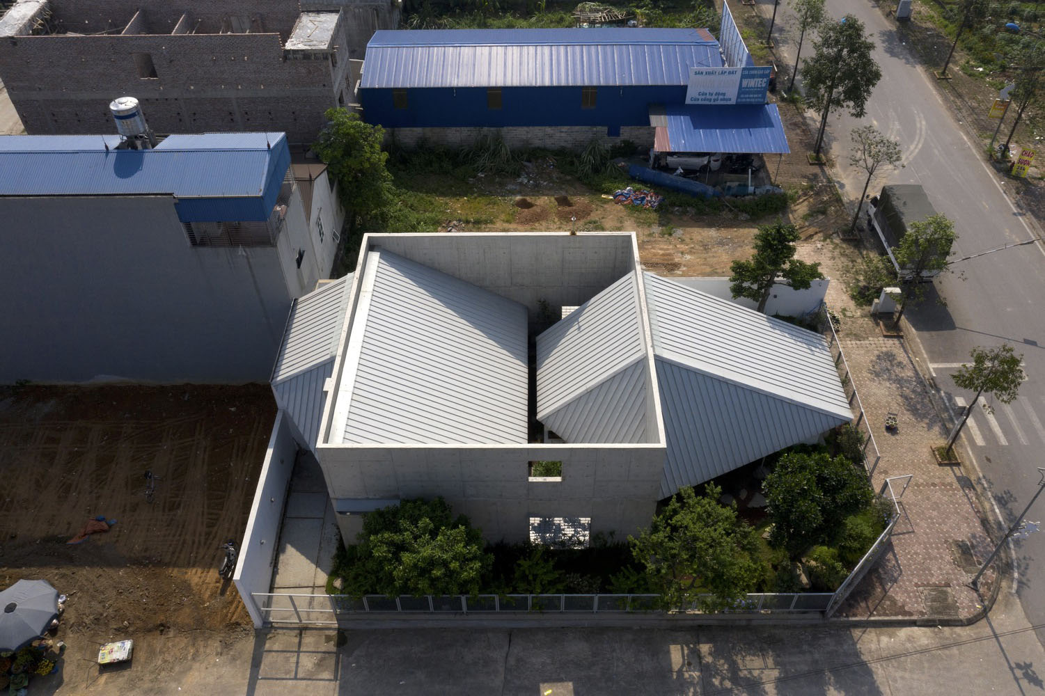 住宅设计,300㎡,庭院住宅设计,日式住宅设计案例,AHL architects,清水混凝土,越南,日式庭院,庭院设计