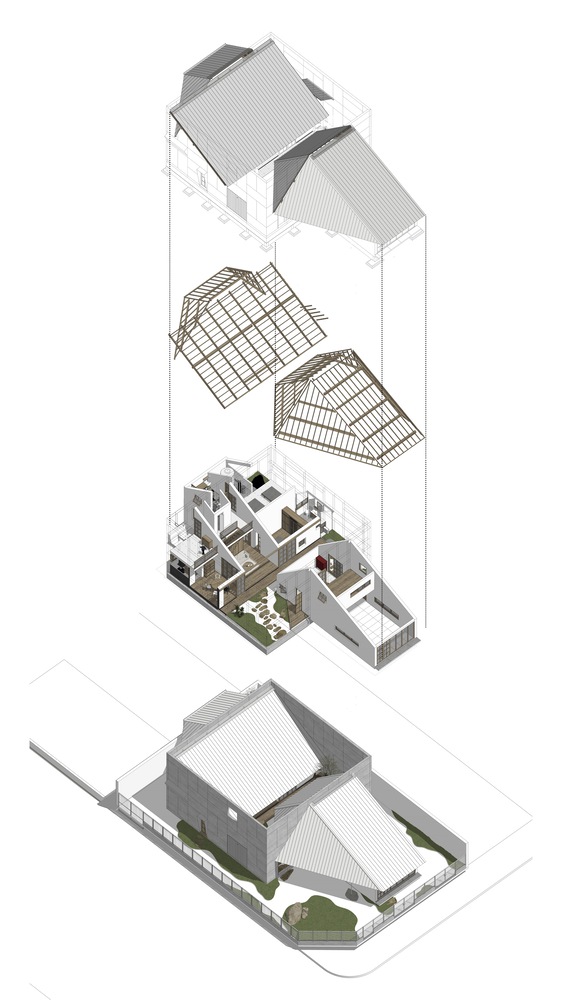 住宅设计,300㎡,庭院住宅设计,日式住宅设计案例,AHL architects,清水混凝土,越南,日式庭院,庭院设计