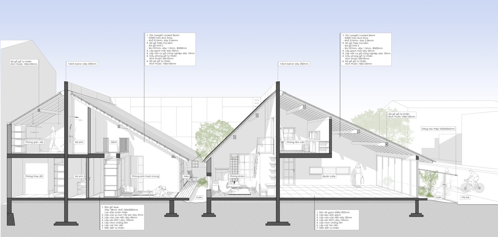 住宅设计,300㎡,庭院住宅设计,日式住宅设计案例,AHL architects,清水混凝土,越南,日式庭院,庭院设计