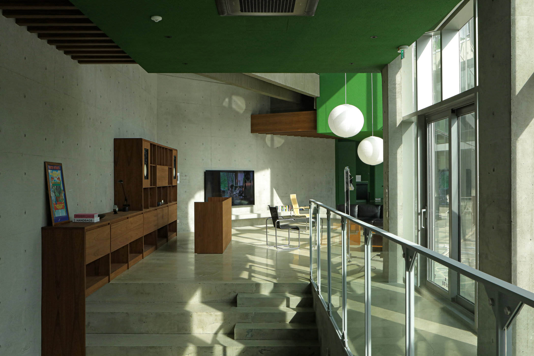JOONGHO CHOI STUDIO,别墅设计案例,别墅设计方案,韩国,河景别墅,绿色,清水混凝土