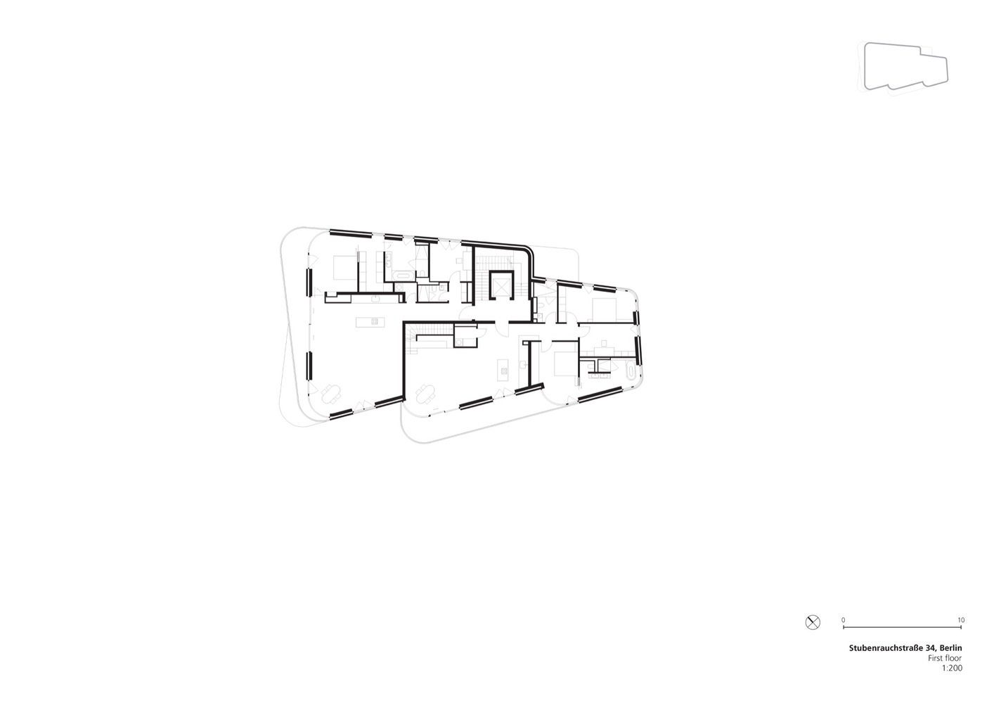 Tchoban Voss Architekten,公寓设计案例,公寓设计方案,曲线美学,德国,湖景公寓,柏林