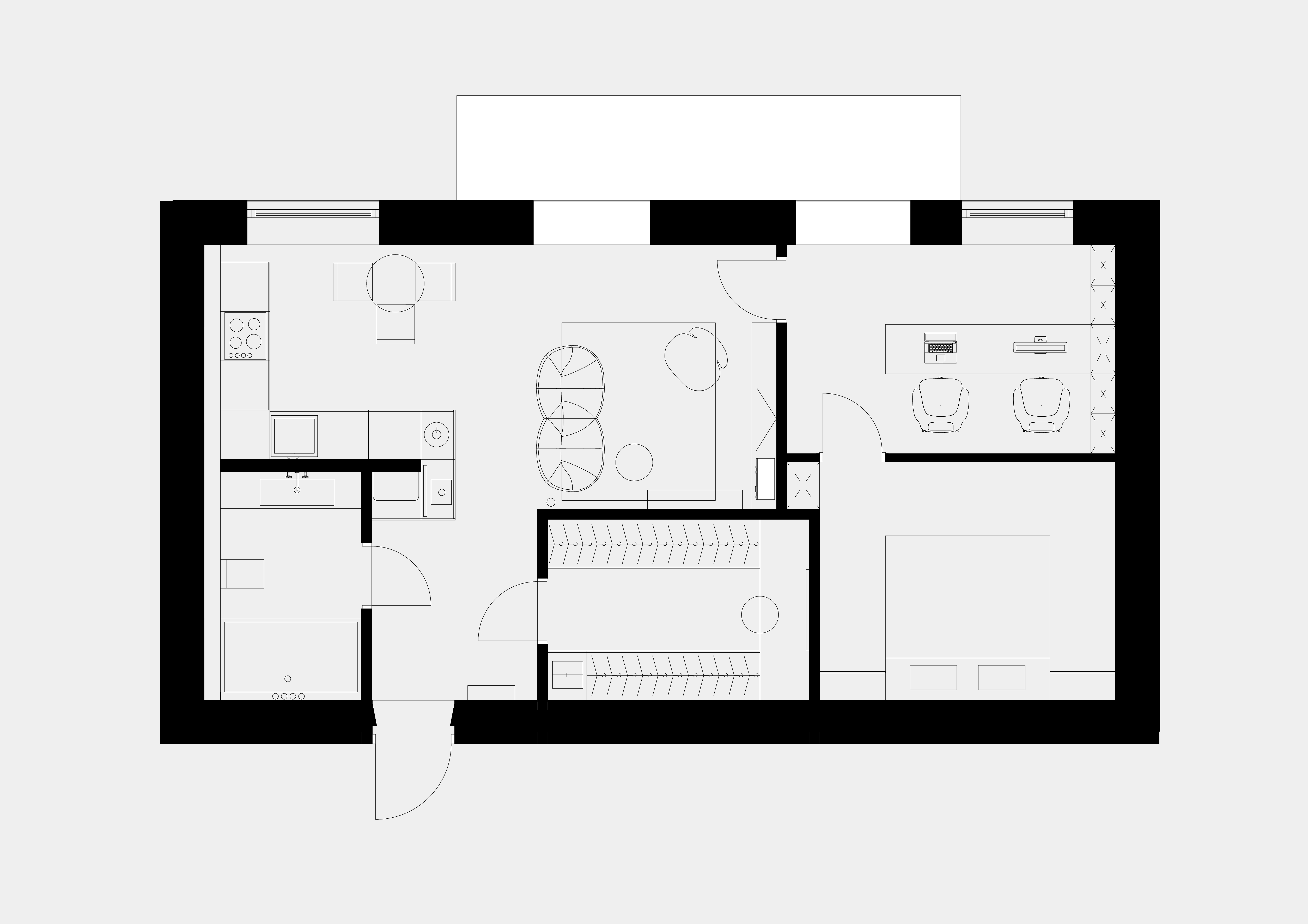 AKZ Architectura,公寓设计案例,公寓设计方案,小户型设计,基辅,公寓设计,原木色,65㎡