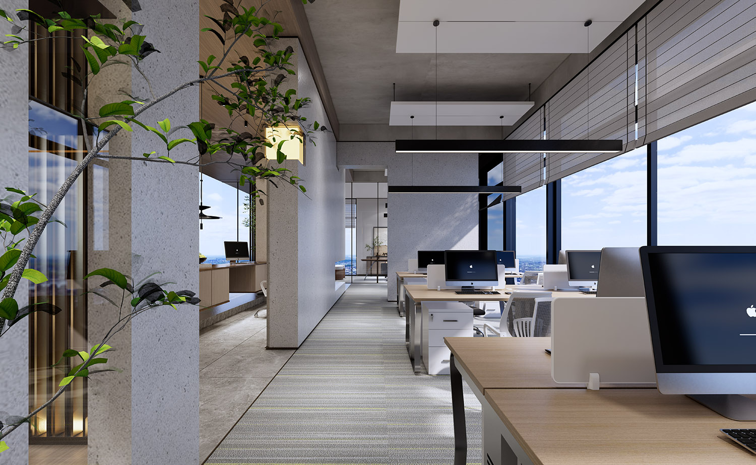 办公室设计,办公室设计案例,现代风格办公室设计,办公室装修,办公室设计方案,广州金融城办公空间,广州,ES易思设计