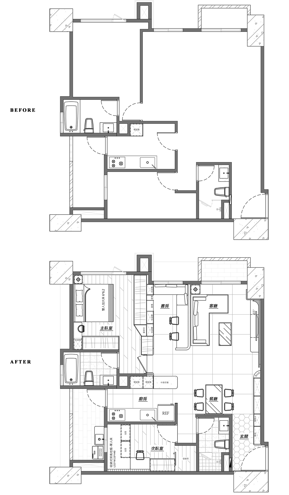 住宅设计,公寓设计,小户型设计,60㎡公寓设计,公寓设计案例,公寓设计方案,UC.enter,新北