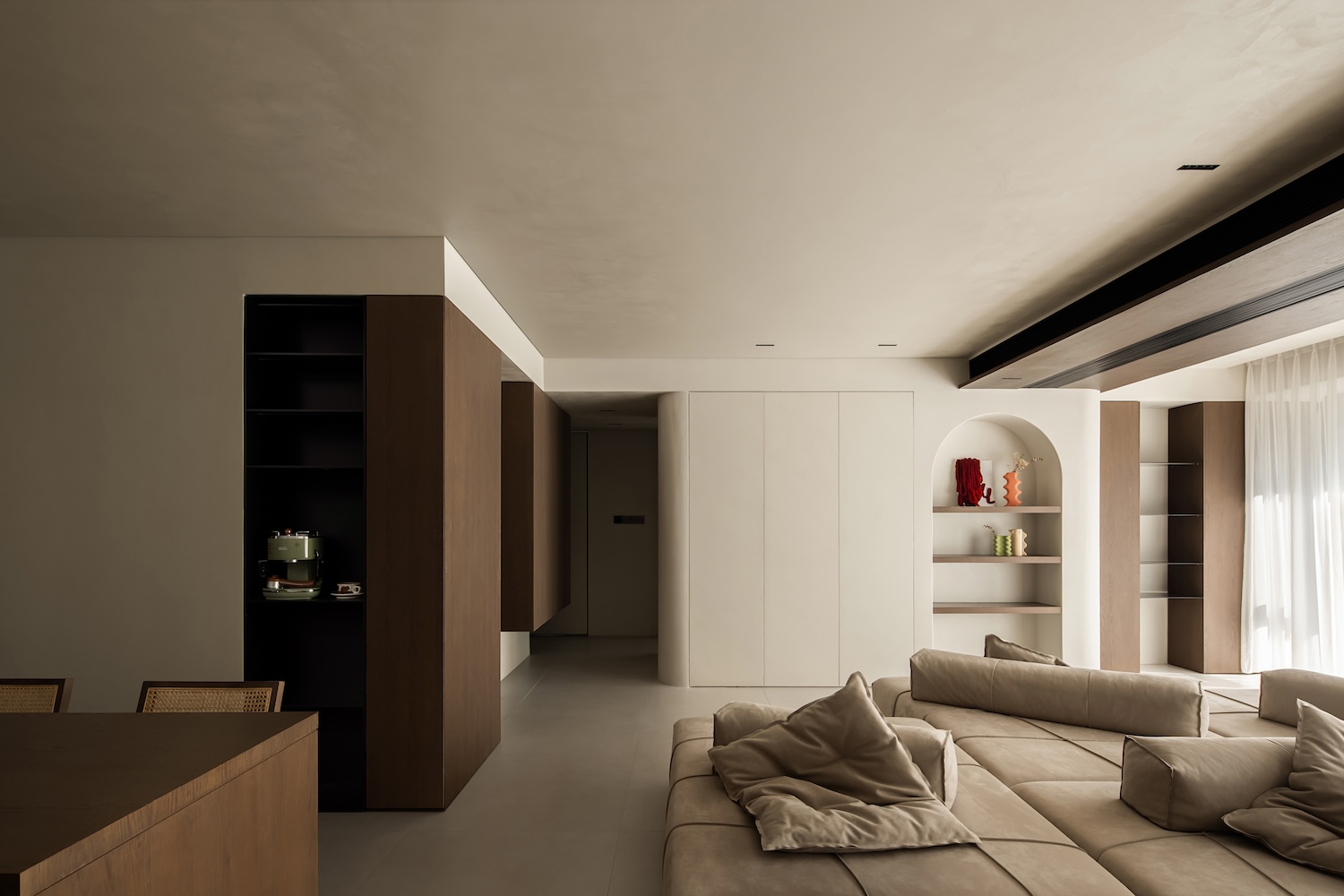 HGJ Space Design,住宅设计,公寓设计案例,微水泥,极简主义,极简风格公寓