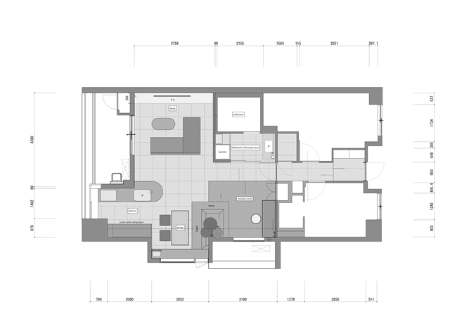 FATHOM,公寓设计,日本,广岛,50㎡,公寓设计案例,公寓设计方案,极简风格,极简主义,裸露混凝土