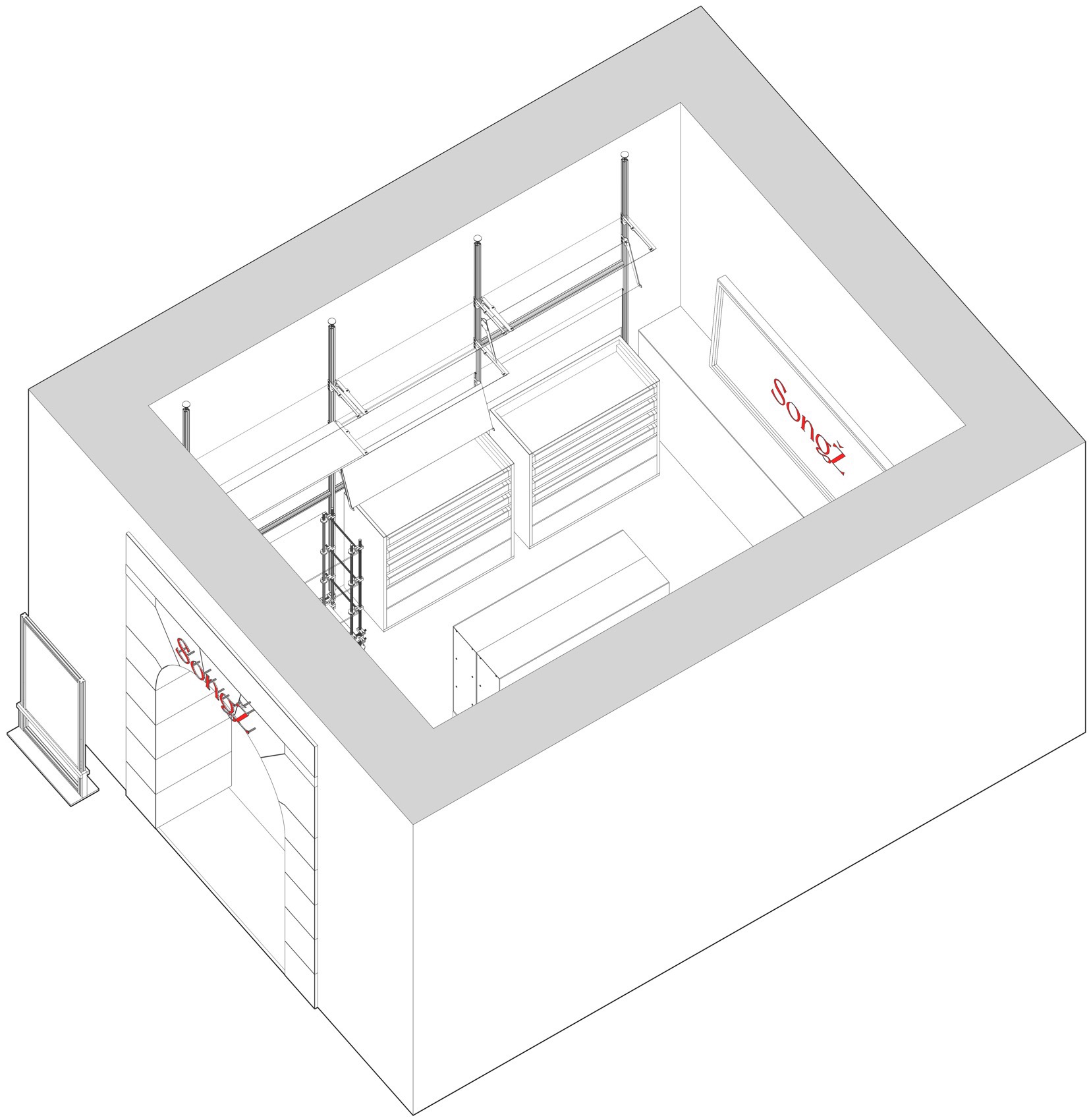 快闪店设计,零售店设计,快闪零售店,零售店设计方案,饰品零售店,零售店设计案例,饰品店设计,重庆Song Z饰品快闪店,重庆,植入设计