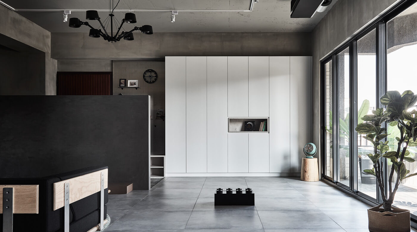 刚中带柔—台湾165平米工业风混搭北欧风住宅