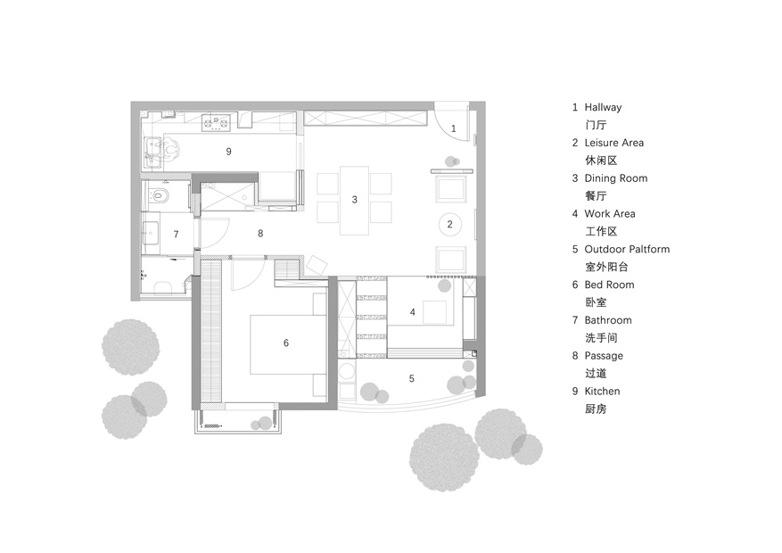 住宅改造设计，60㎡住宅设计，住宅空间，小户型，上海住宅设计