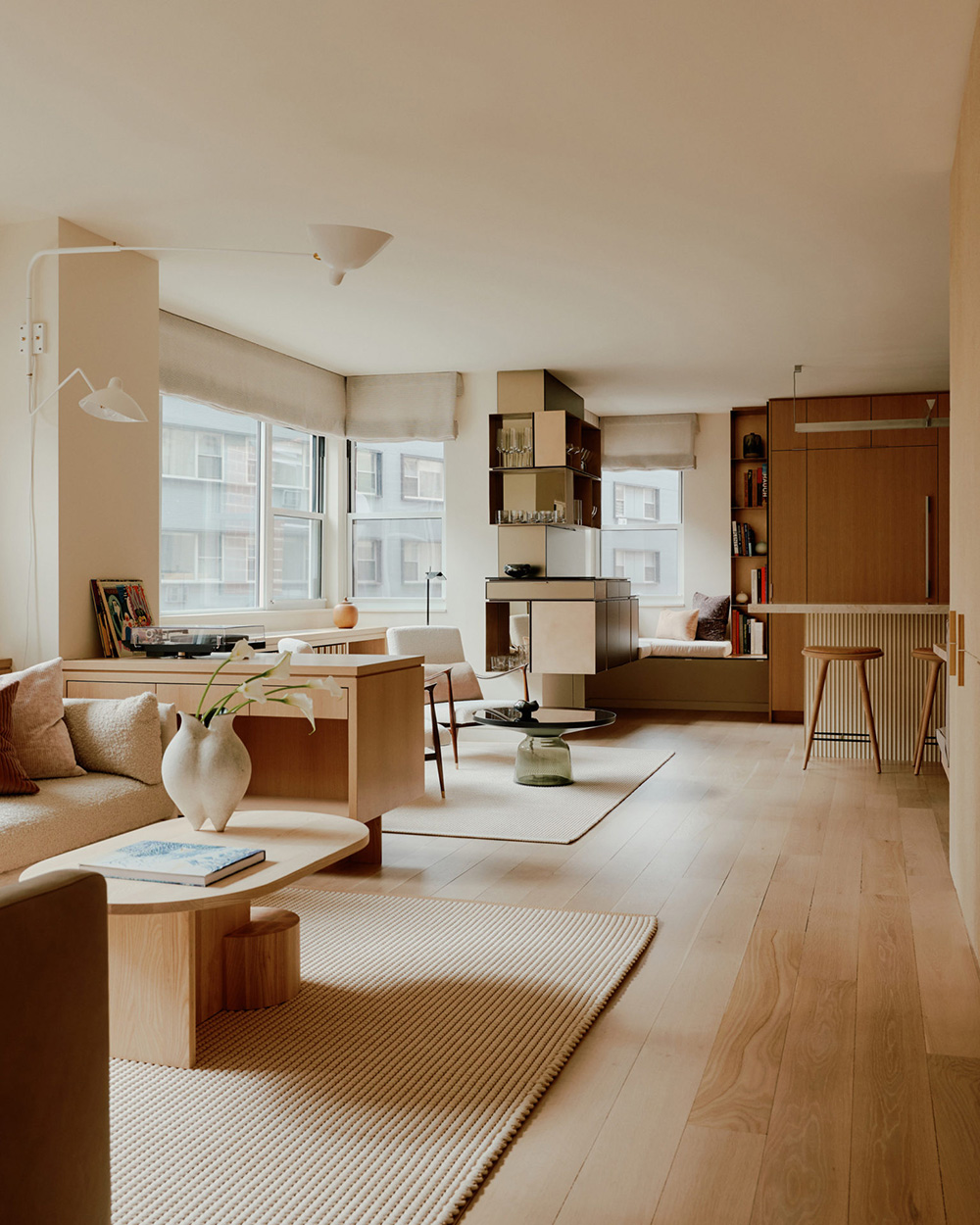 Reddymade,住宅设计,公寓设计案例,公寓设计方案,公寓改造,纽约,米色,奶油色