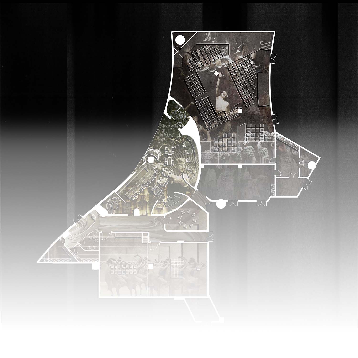 平面图,上海,唯因万境实验剧场酒吧,酒吧设计案例,酒吧设计方案,平介设计,酒吧平面图