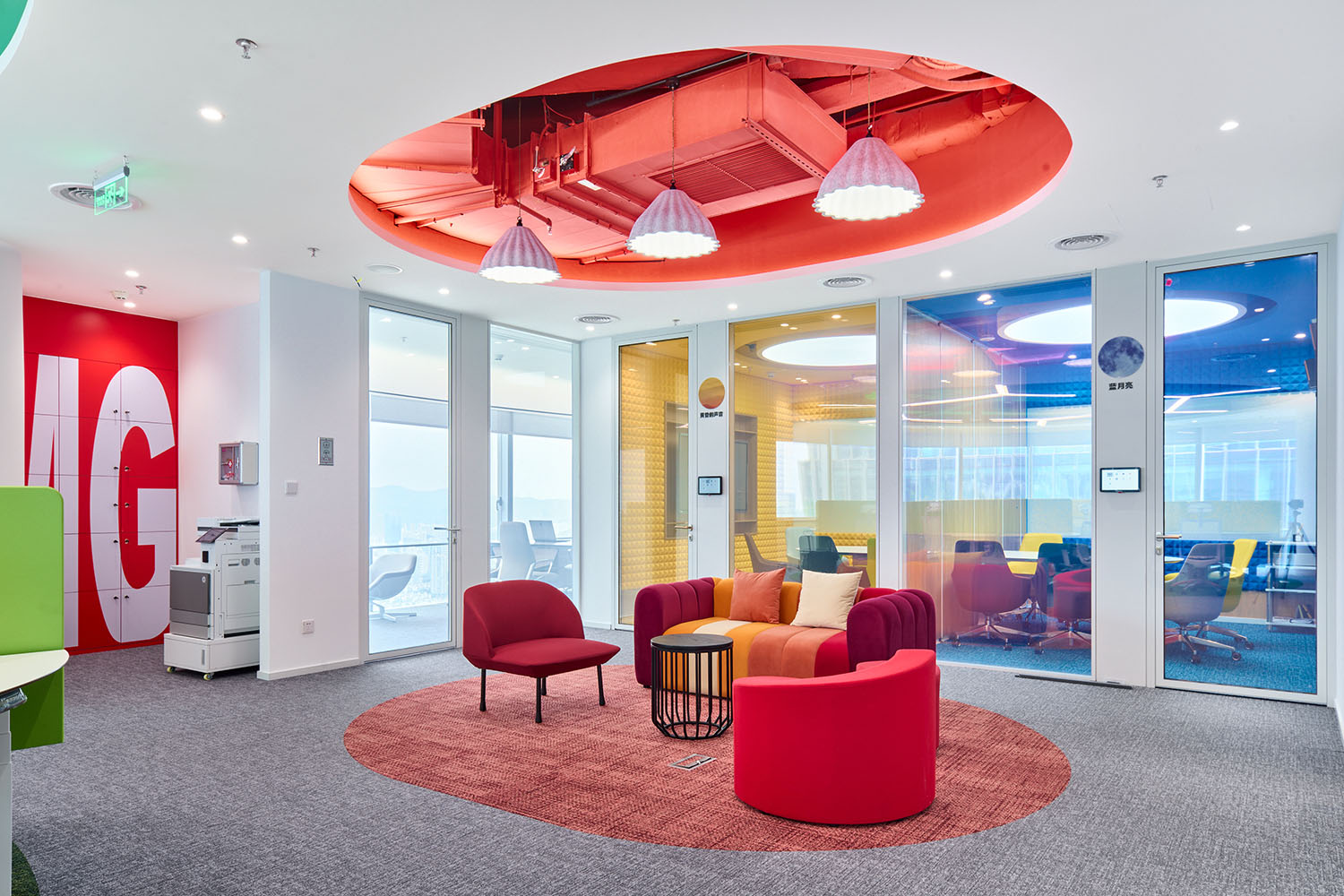 办公室设计,开放式办公室,办公室装修,现代风格办公室设计,办公室设计案例,办公室设计方案,深圳环球音乐办公室,深圳,迈朔建筑设计