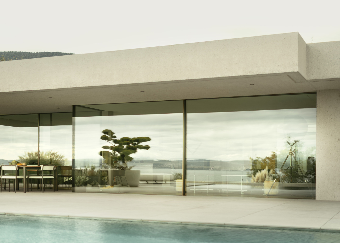 andrea pelati architecte,别墅设计案例,别墅设计方案,极简主义别墅,瑞士,极简风格别墅,湖景别墅,山景别墅