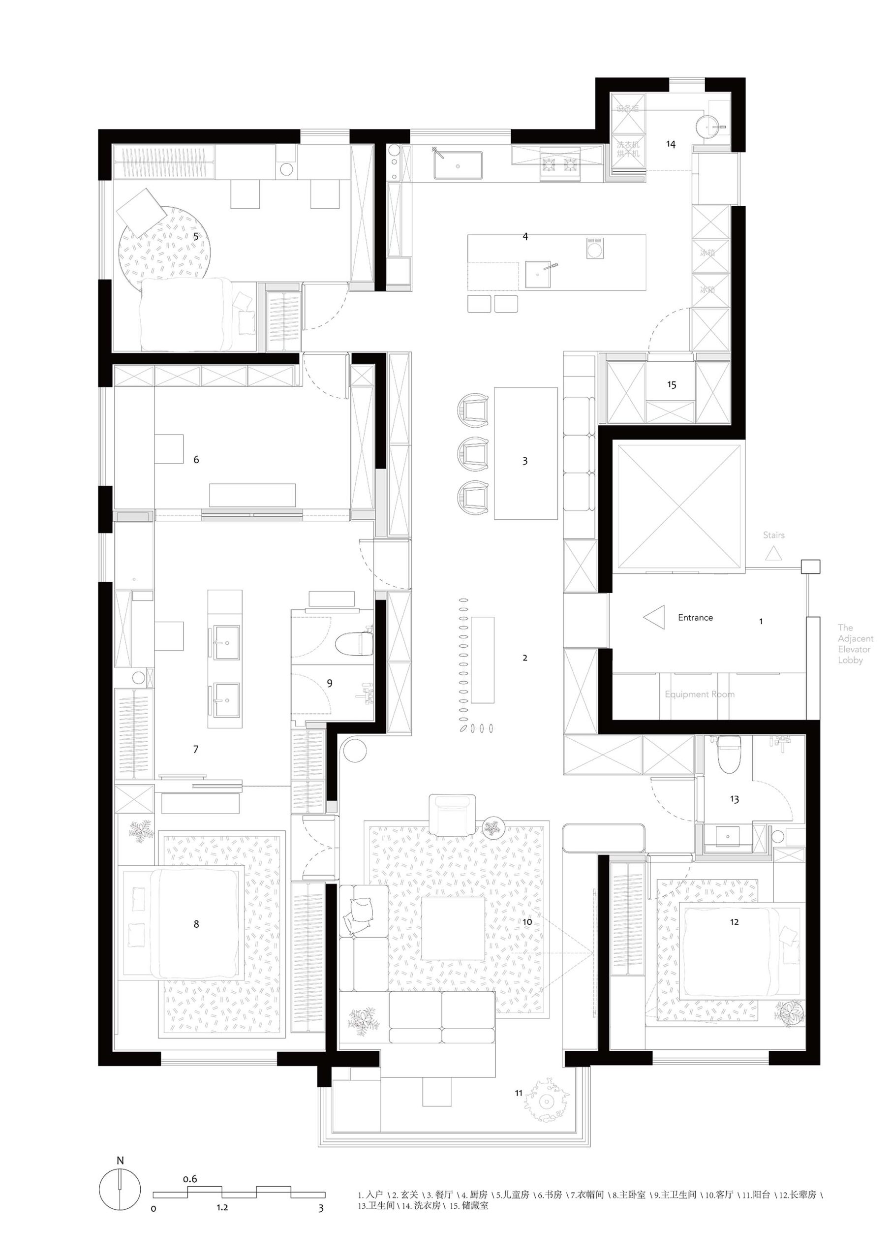 200㎡大平层设计,200㎡,大平层设计,住宅设计,现代风格大平层设计,大平层设计案例,大平层设计方案,北京大平层-所有,北京,行十设计