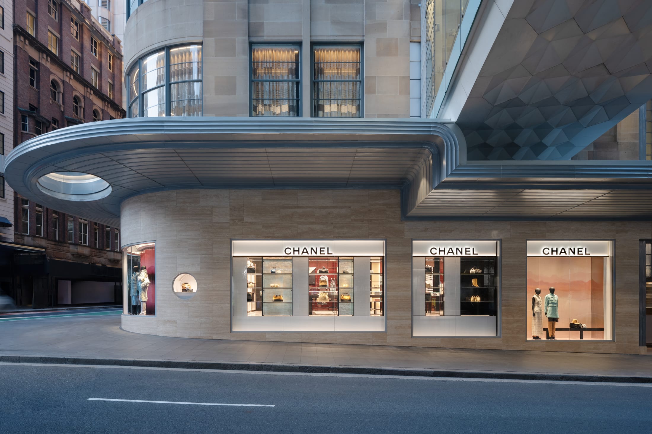 服装店设计,零售店设计,旗舰店,服装店设计案例,服装店设计方案,奢侈品店设计,澳大利亚,悉尼,旗舰店,Marino,香奈儿旗舰店,香奈儿CHANEL悉尼新旗舰店