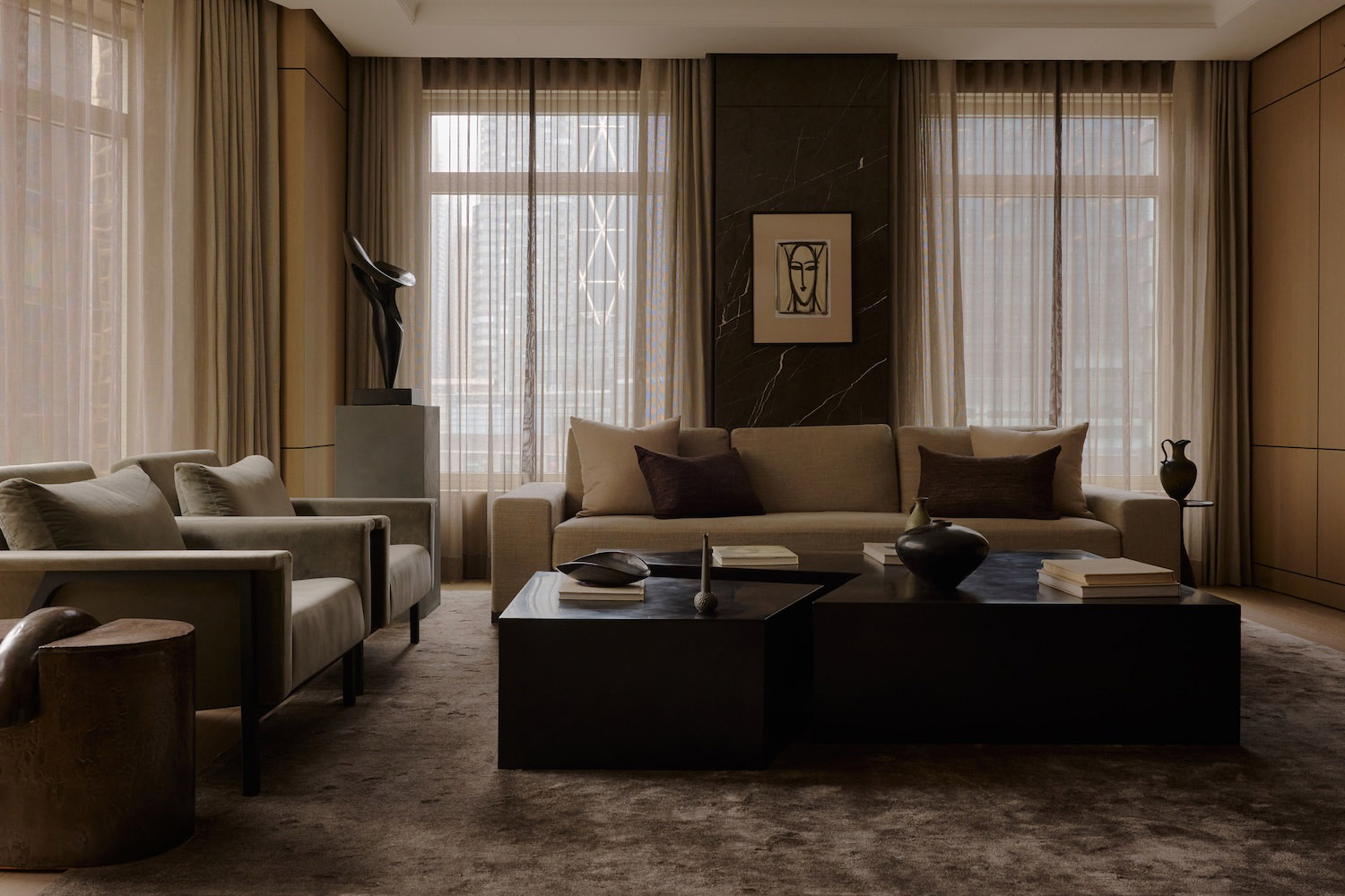 公寓设计,Jessica Gersten Design,美国,纽约,公寓设计案例,原木色