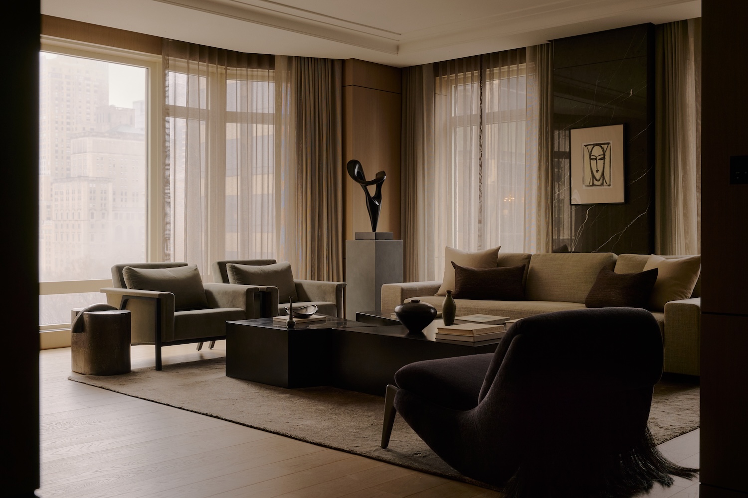 公寓设计,Jessica Gersten Design,美国,纽约,公寓设计案例,原木色