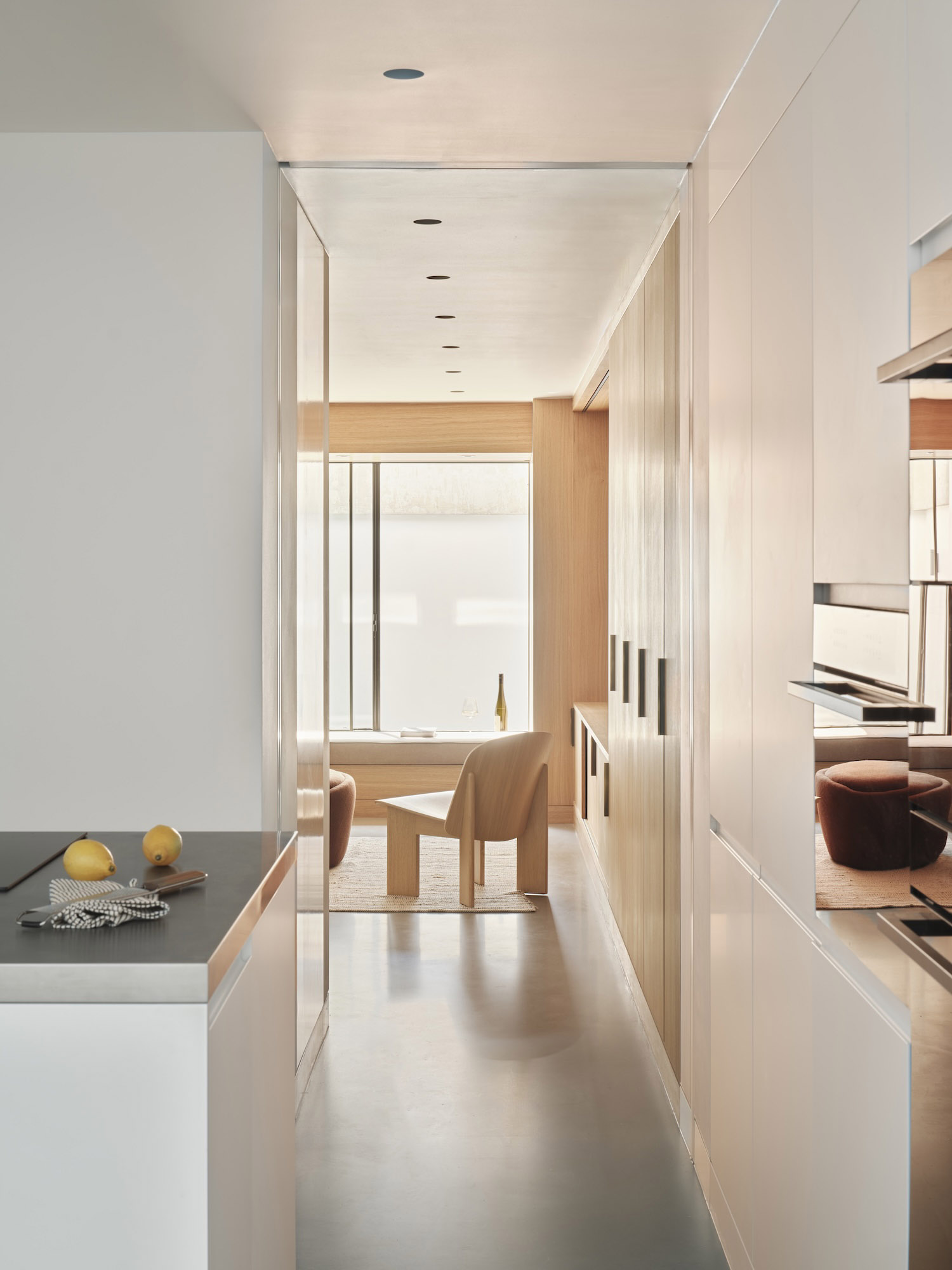 公寓设计,Knox Bhavan,英国,伦敦,公寓设计案例,原木色,极简主义