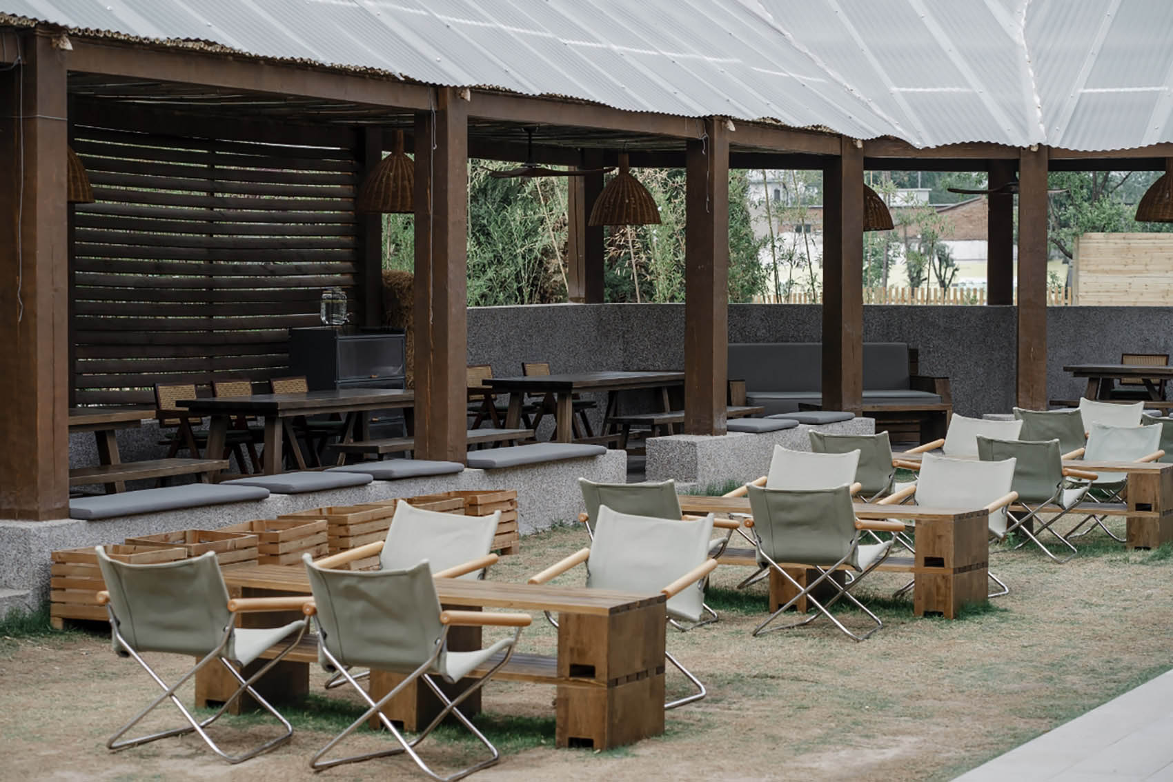 建筑改造,餐厅设计,农场餐厅设计,休闲餐厅设计,开放式餐厅,农场餐厅,餐厅设计案例,餐厅设计方案,西安LEBAN米禾农场餐厅,西安米禾农场,西安,MOS木石设计