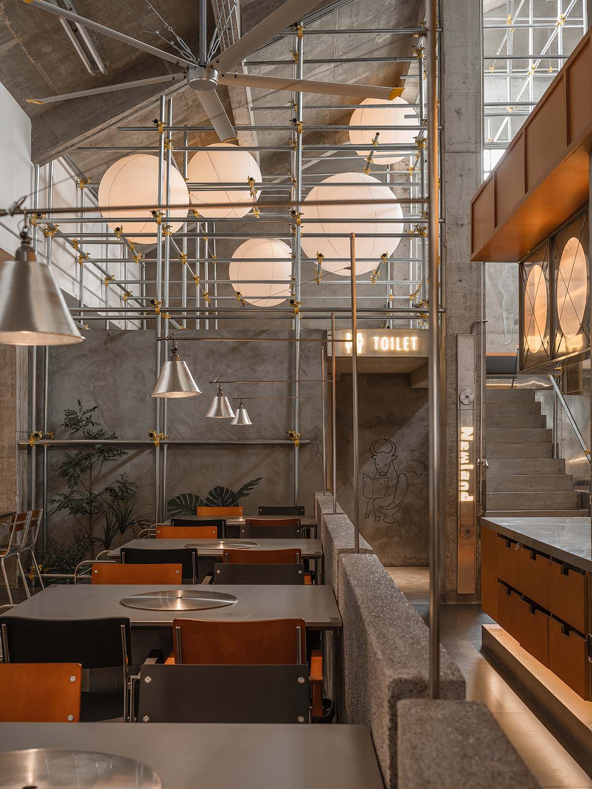 餐厅设计,休闲餐厅设计,开放式餐厅,工业风餐厅,餐厅设计案例,餐厅设计方案,烤肉餐厅设计,牛肉火锅餐厅,餐厅装修,苏州牛栏• NEW LAND,苏州,所乂设计