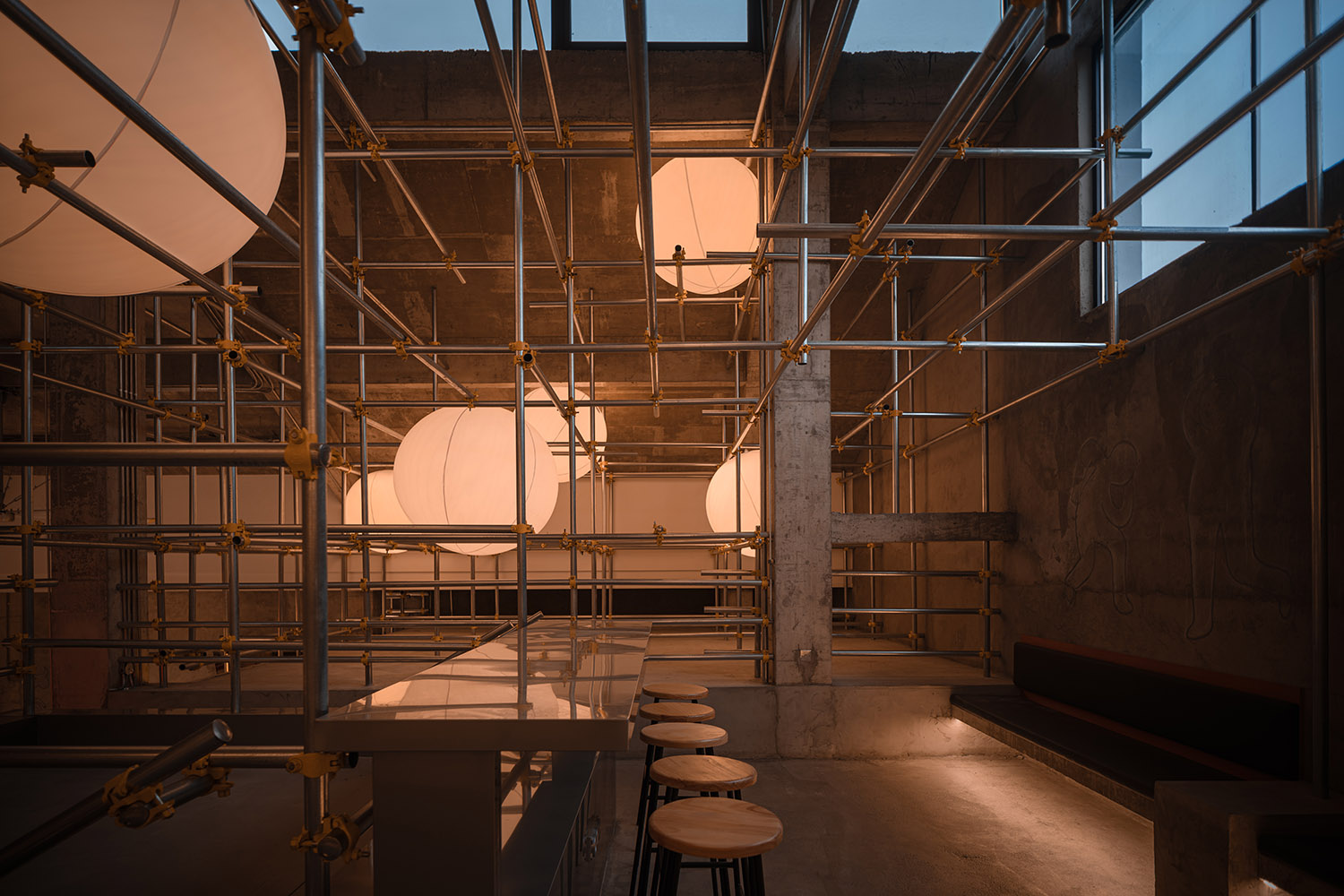 餐厅设计,休闲餐厅设计,开放式餐厅,工业风餐厅,餐厅设计案例,餐厅设计方案,烤肉餐厅设计,牛肉火锅餐厅,餐厅装修,苏州牛栏• NEW LAND,苏州,所乂设计