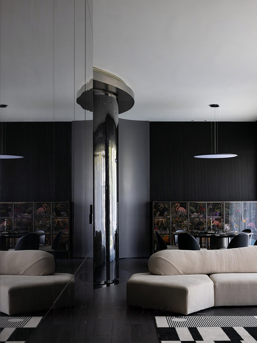 暗黑系别墅,轻奢风别墅,别墅装修,别墅设计,别墅设计案例,别墅设计方案,上海别墅-暗黑系的克制美学,上海,800㎡,统晟设计