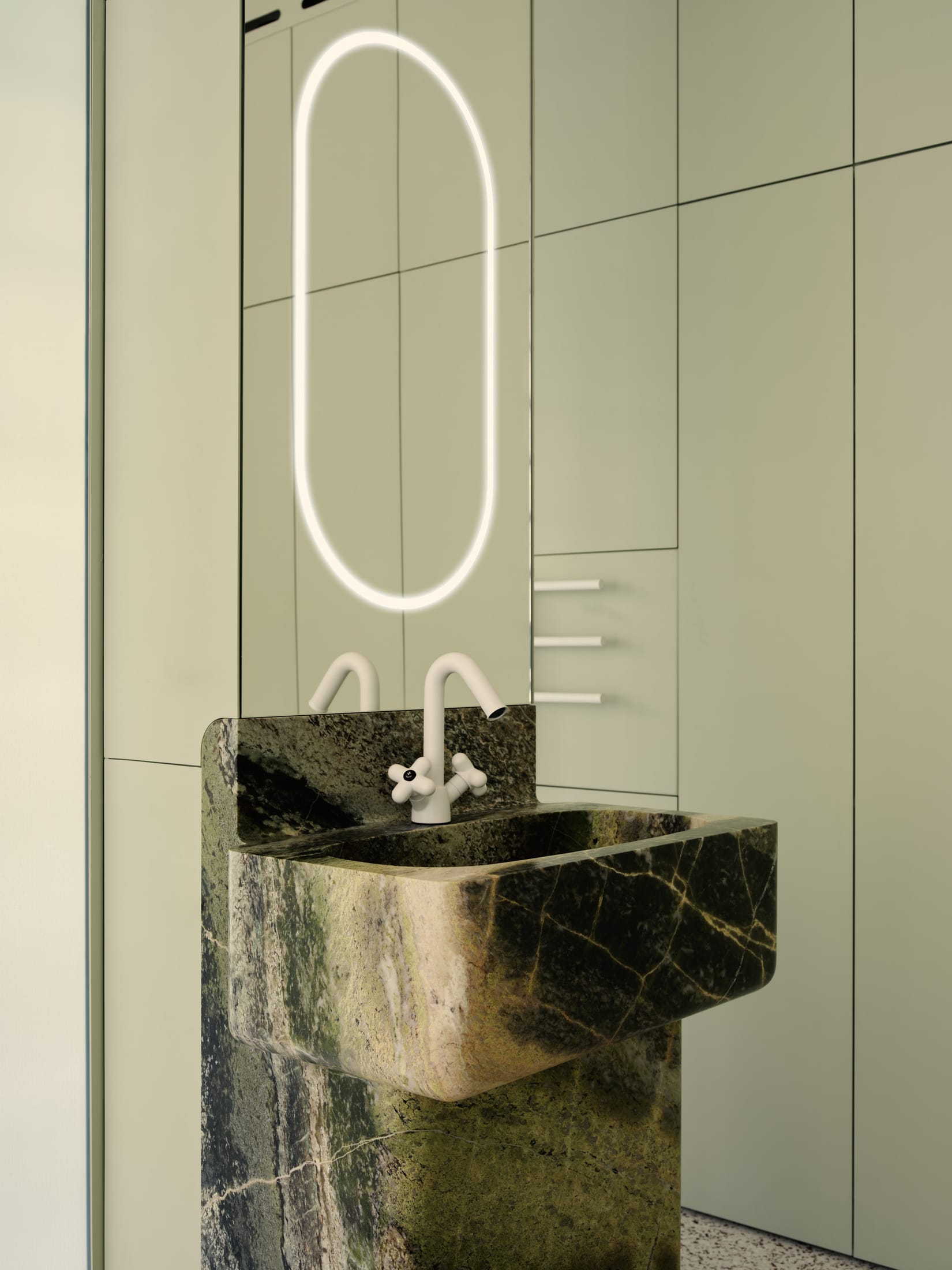 公寓设计,公寓设计案例,Studio Karhard,玻璃砖,极简主义,极简风格,柏林