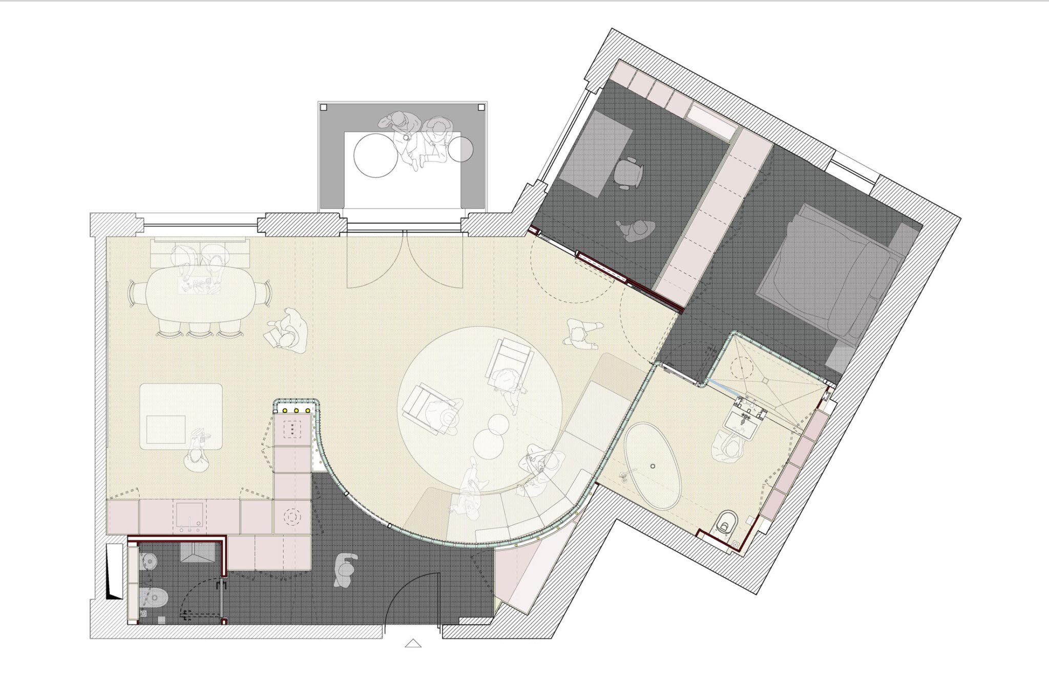 公寓设计,公寓设计案例,Studio Karhard,玻璃砖,极简主义,极简风格,柏林