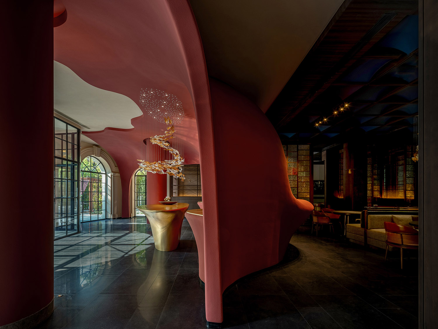 宴会餐厅设计,餐厅设计,餐厅设计方案,餐厅设计案例,餐厅装修,高档餐厅设计,主题餐厅设计,北京,北京藏素风格餐厅-两重意境,WIT方夏设计