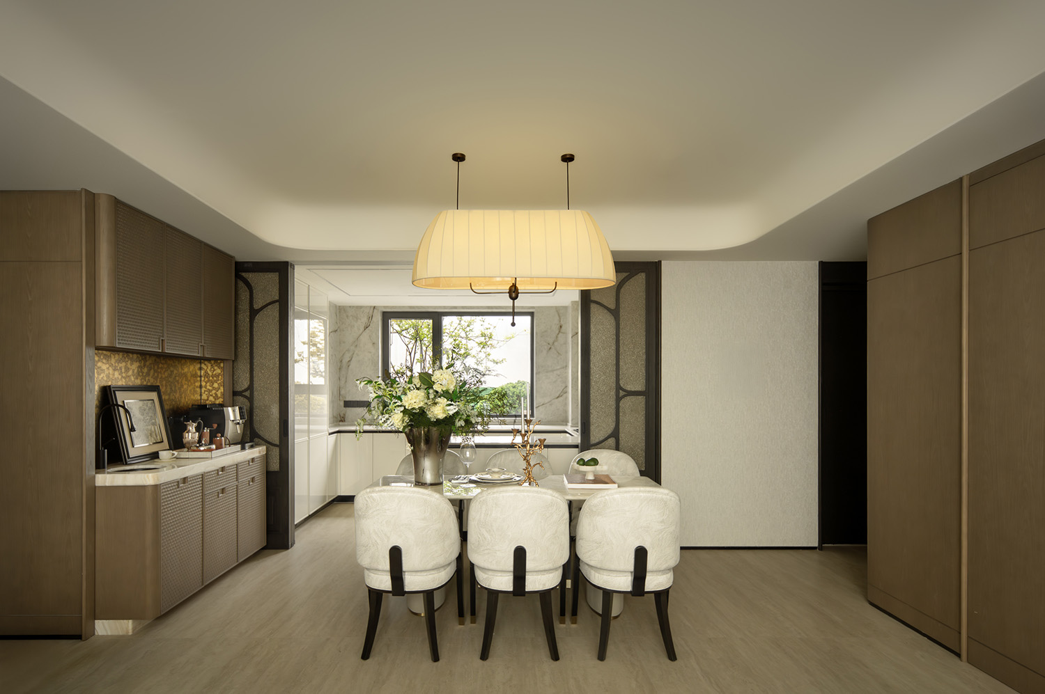 样板间设计,家装样板间,样板间设计案例,样板间设计方案,现代风格样板间设计,轻奢样板间,120㎡,143㎡,上海越秀和樾府：苏河之源的艺境栖居,上海,CCD郑中设计