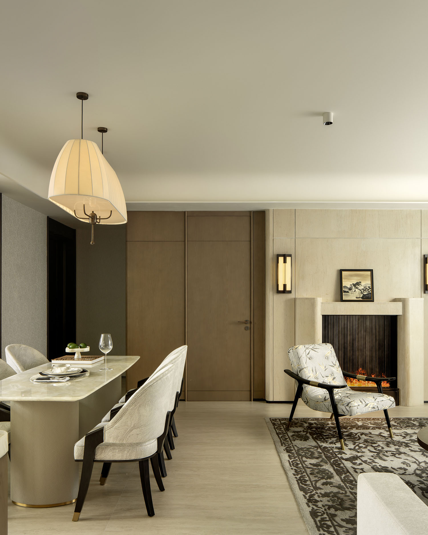 样板间设计,家装样板间,样板间设计案例,样板间设计方案,现代风格样板间设计,轻奢样板间,120㎡,143㎡,上海越秀和樾府：苏河之源的艺境栖居,上海,CCD郑中设计