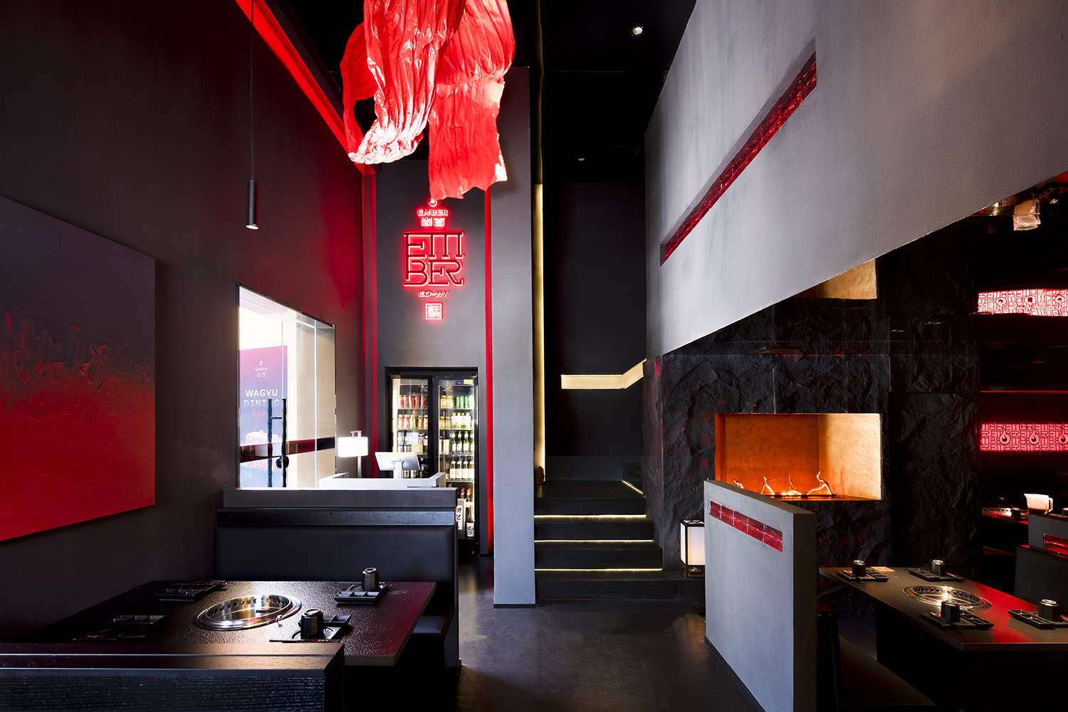 烤肉店设计,餐厅设计,烤肉店设计案例,烤肉店设计方案,休闲餐厅设计,烤肉餐厅,连云港焱喜.和牛烧肉,连云港,点度设计