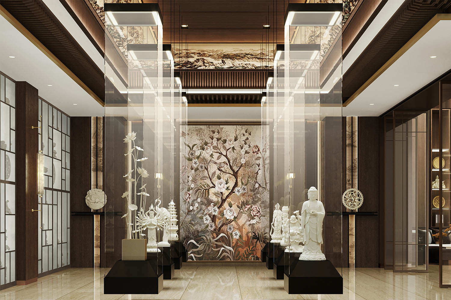 展厅设计,工艺品展厅,产品展厅设计,展厅设计案例,展厅设计方案,展厅装修,北京象牙雕刻厂-东方雕刻的隽永之美,北京,初新拓元