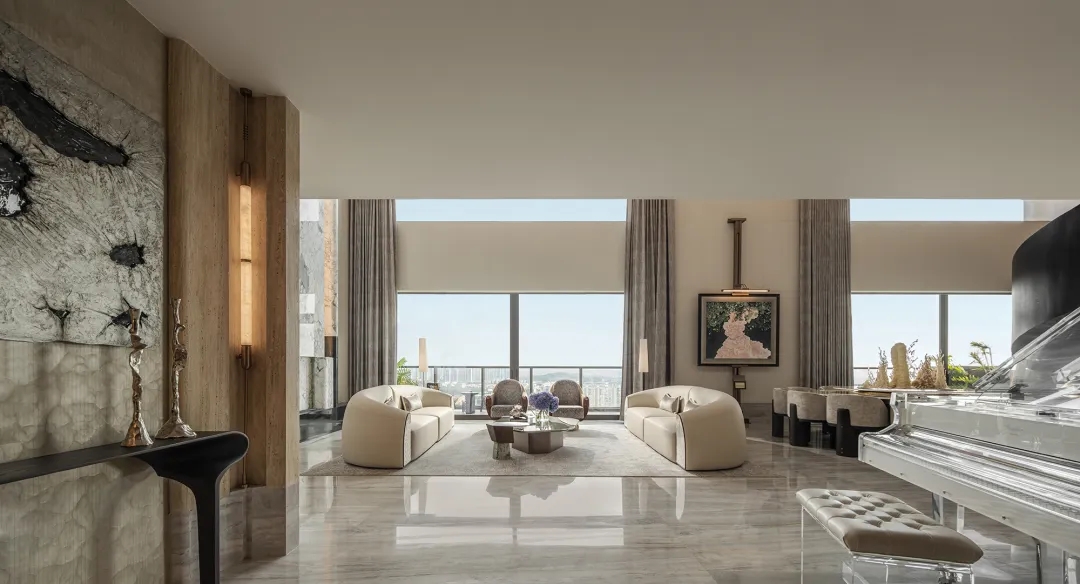 826㎡复式设计,826㎡,顶层复式,复式设计,豪宅设计,复式设计案例,复式样板间,样板间设计,轻奢风样板间,样板间软装设计,广州南驰·都湖国际顶层复式,广州,奥迅设计