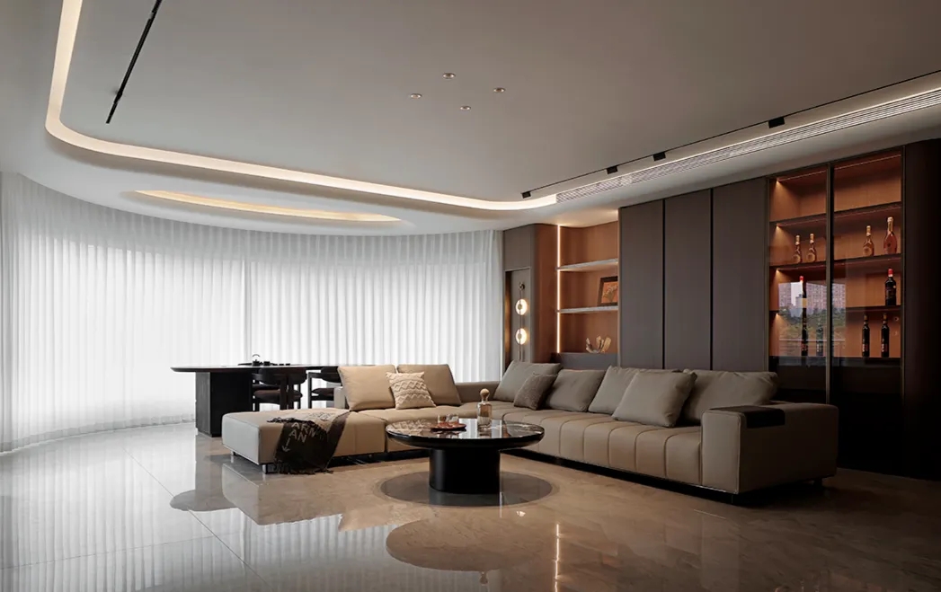 285㎡大平层,285㎡,住宅设计案例,住宅设计,现代风格家装设计,大平层设计,大平层设计案例,大平层设计方案,广州大平层-空纳万境,广州,隐之设计