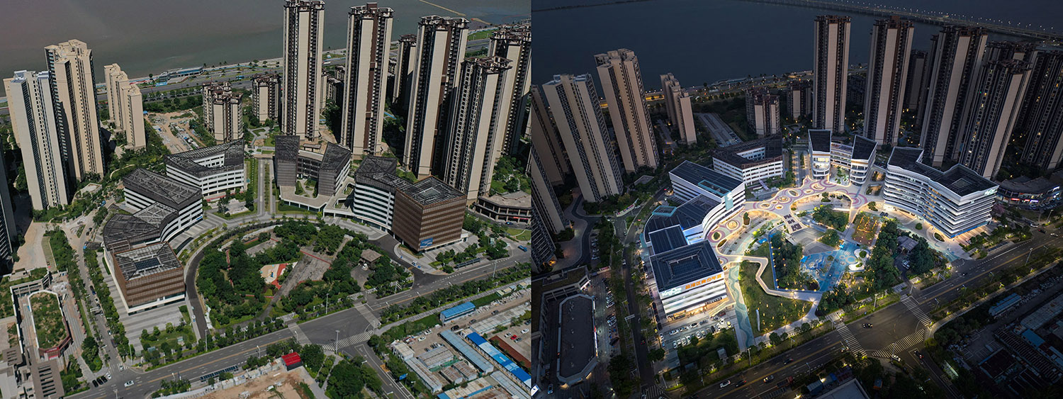 商业改造,商业街区改造,建筑改造,城市更新,社区中心改造,多功能空间,公共空间改造,珠海金湾邻里汇社区中心改造,珠海,易加设计