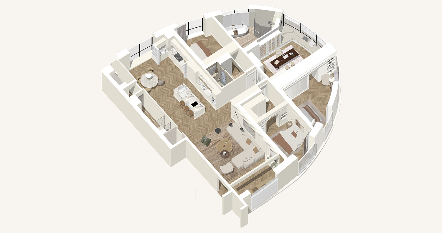 300㎡大平层设计,300㎡,大平层设计案例,住宅设计,法式风格家装设计,大平层设计,大平层设计方案,轻法式风格住宅,上海,上海大平层-手工艺者的灵感造梦场,示觉设计