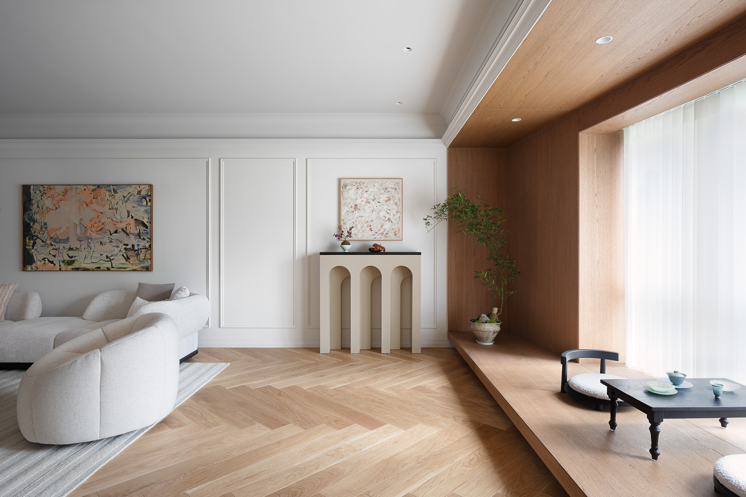 300㎡大平层设计,300㎡,大平层设计案例,住宅设计,法式风格家装设计,大平层设计,大平层设计方案,轻法式风格住宅,上海,上海大平层-手工艺者的灵感造梦场,示觉设计