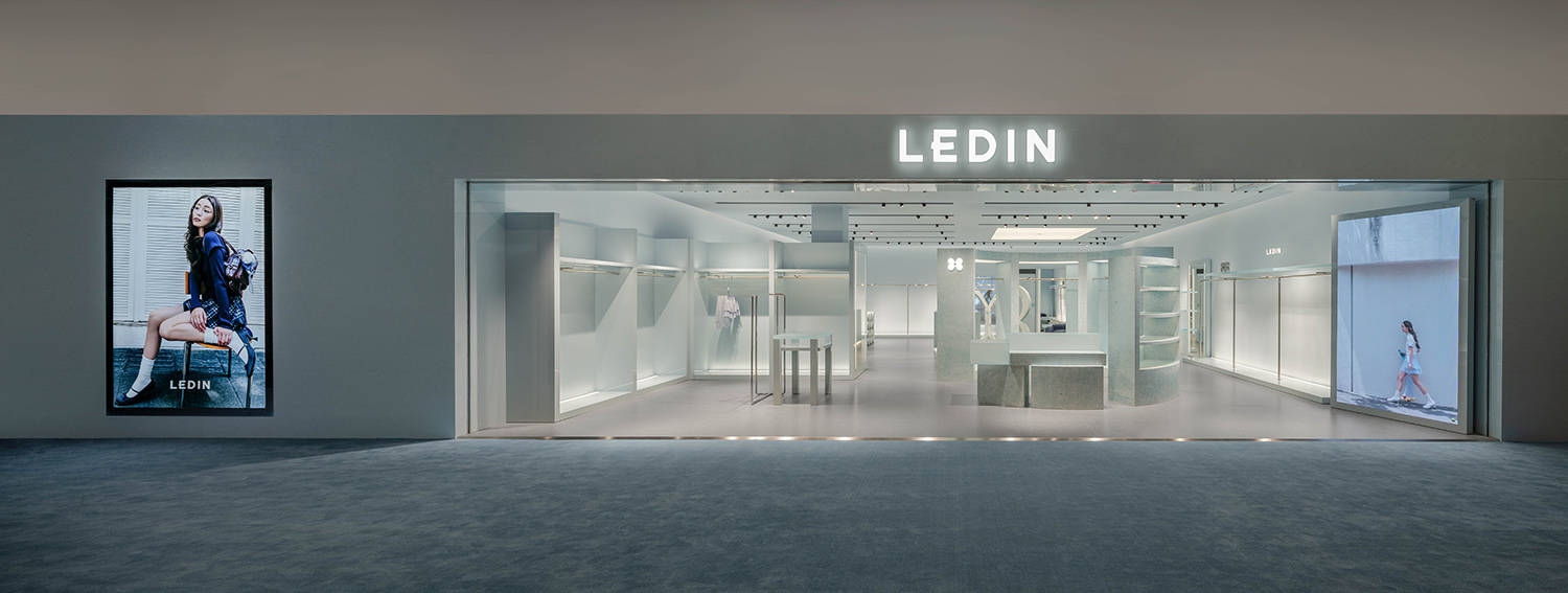 服装店设计,女装店设计,服装店设计案例,零售店设计,乐町LEDiN女装,服装店设计方案,女装零售店,宁波LEDIN2025空间形象,MAS芒果建筑设计