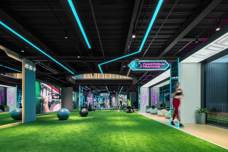健身房设计,健身中心设计,创意健身房,健身房设计案例,健身房设计方案,重庆LIFETURBO健身中心,重庆,一亩良田商业设计