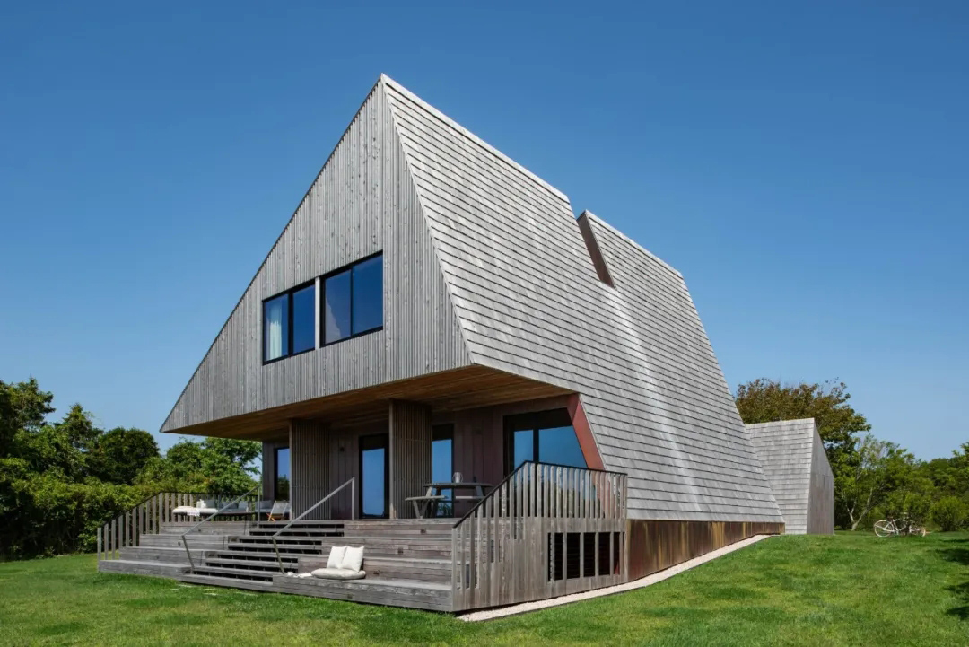 Bates Masi + Architects,别墅设计,别墅设计案例,别墅装修,美国,海景别墅,悬崖别墅,原木色,度假别墅,建筑师自宅