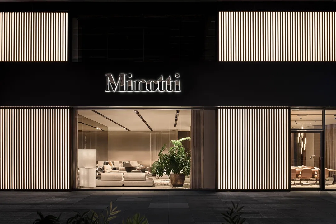 Minotti,家具展厅设计,展厅设计,展厅设计案例,展厅设计方案,Minotti家具店,体验店设计,家具展厅,Minotti 郑州店-以空间重塑品牌语言,郑州,OUTIN正反设计