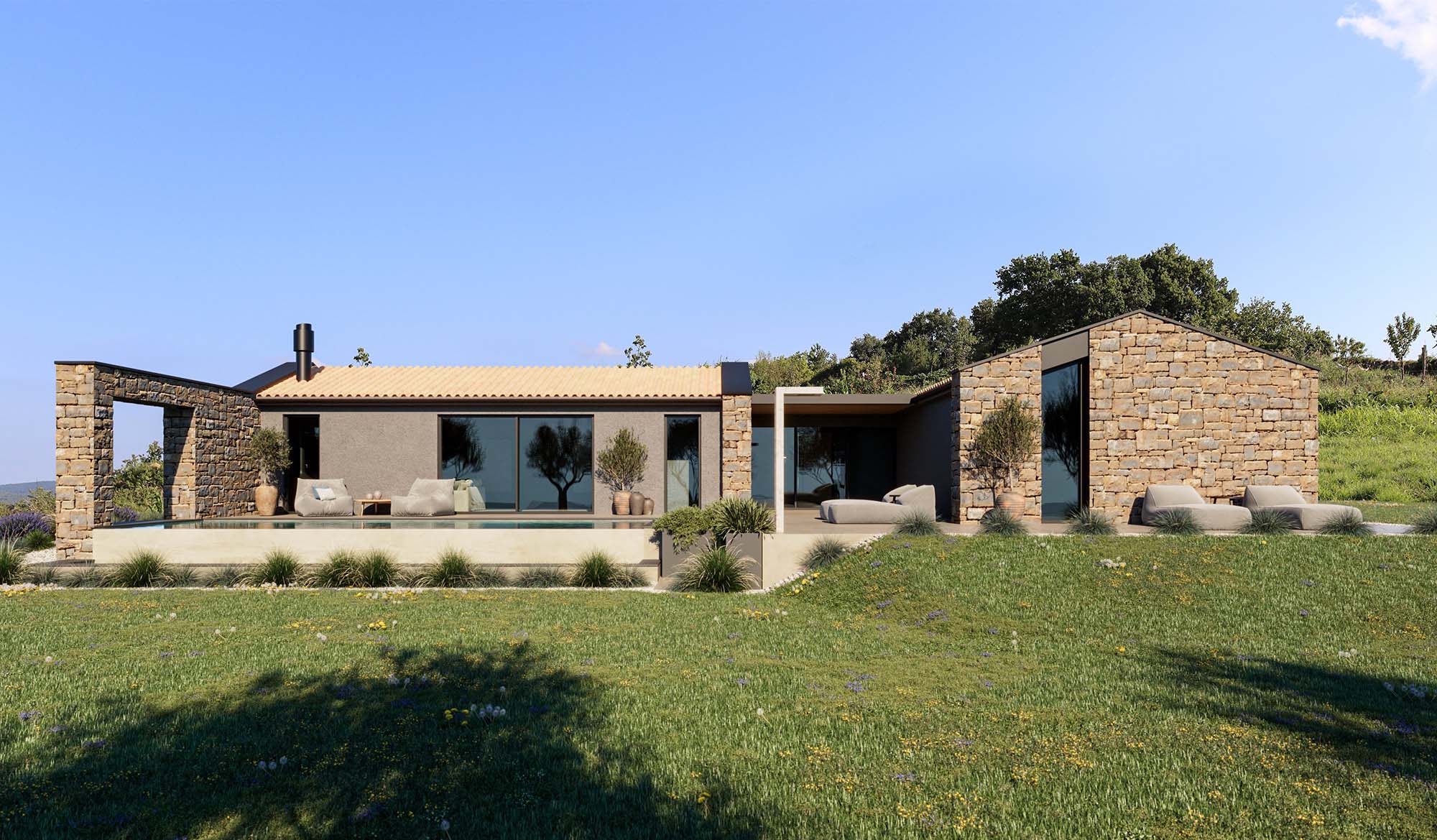 Sandro Uzila,别墅设计,别墅设计案例,别墅装修,克罗地亚,原木色别墅设计,山景别墅