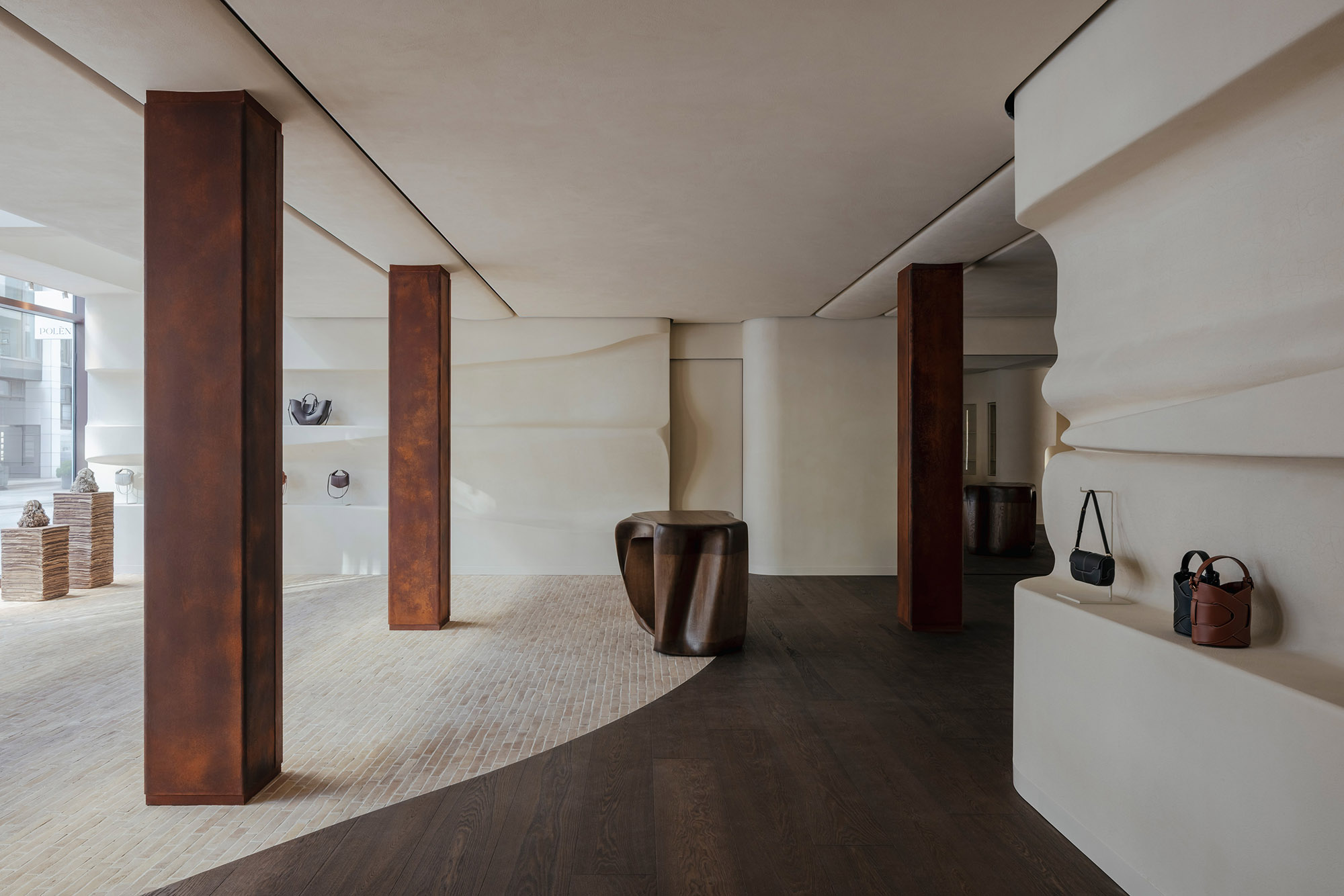 零售店设计,旗舰店设计,Snøhetta,德国,汉堡,Polène旗舰店,Polène,皮包店设计