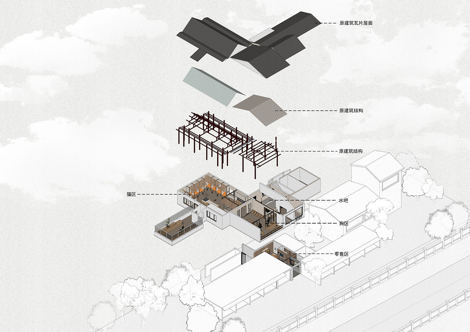 宠物店设计,宠物零售空间,人宠空间设计,商店设计,宠物店设计案例,宠物店设计方案,宠物店装修,苏州平江老街上的萌宠空间,平介设计,杨楠