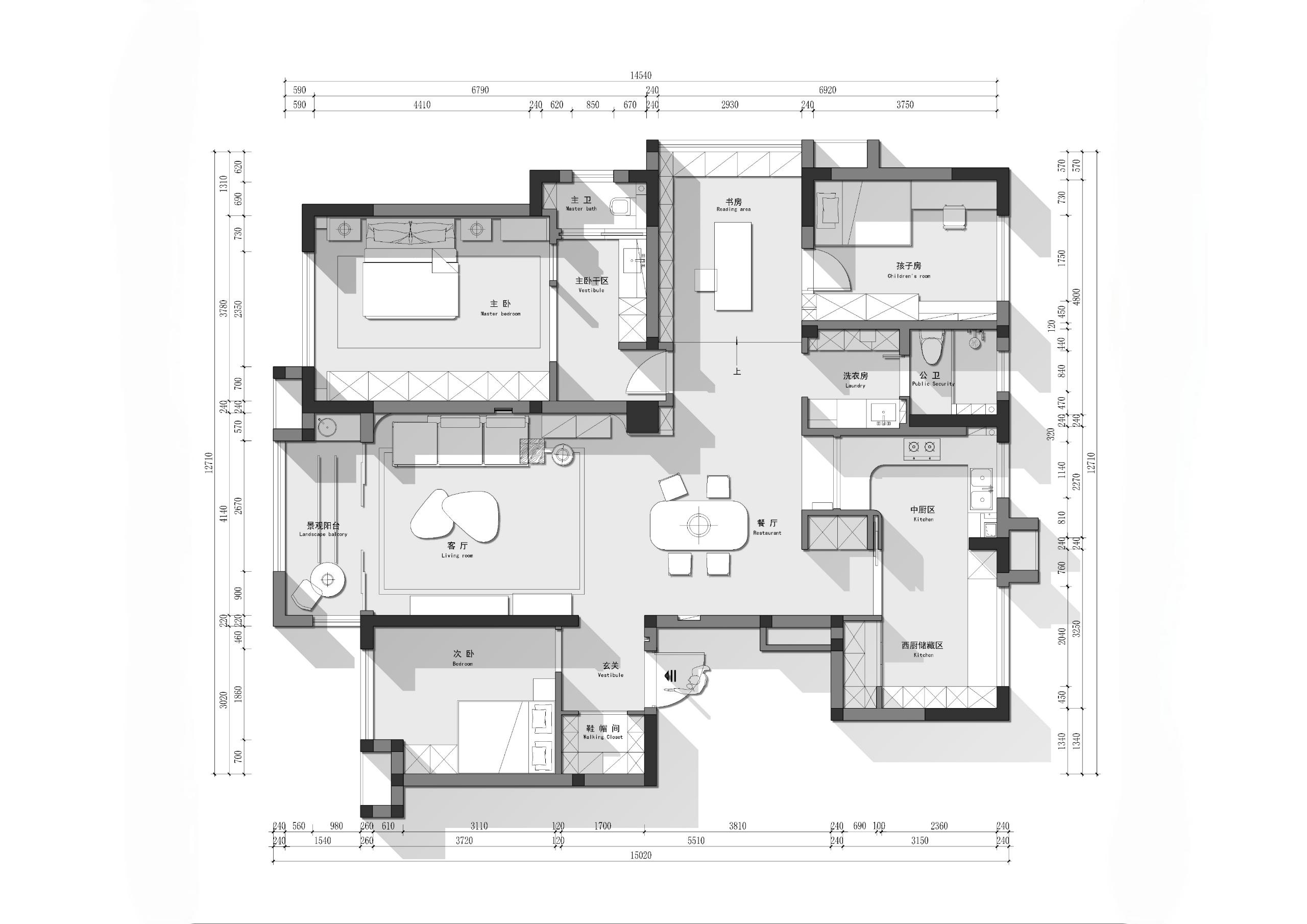 住宅设计,中古原木风,大平层设计,中古风住宅,中古风大平层设计,162㎡大平层设计,162㎡,大平层设计案例,大平层设计方案,合肥·西山林语中古原木风住宅,合肥,麻吉设计