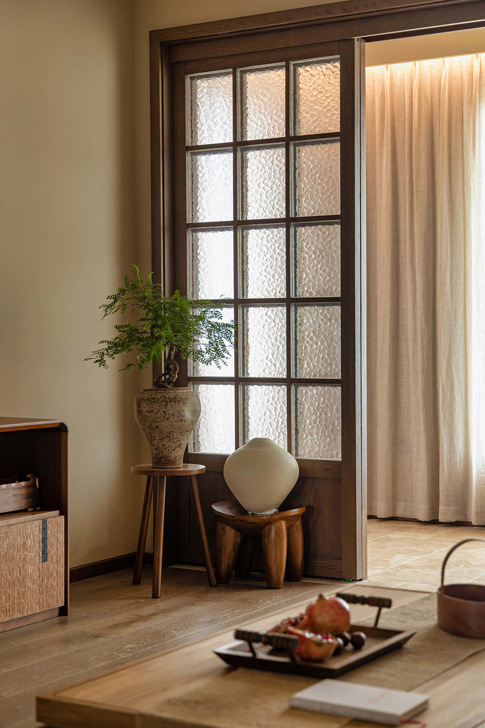 住宅设计,中古原木风,大平层设计,中古风住宅,中古风大平层设计,162㎡大平层设计,162㎡,大平层设计案例,大平层设计方案,合肥·西山林语中古原木风住宅,合肥,麻吉设计