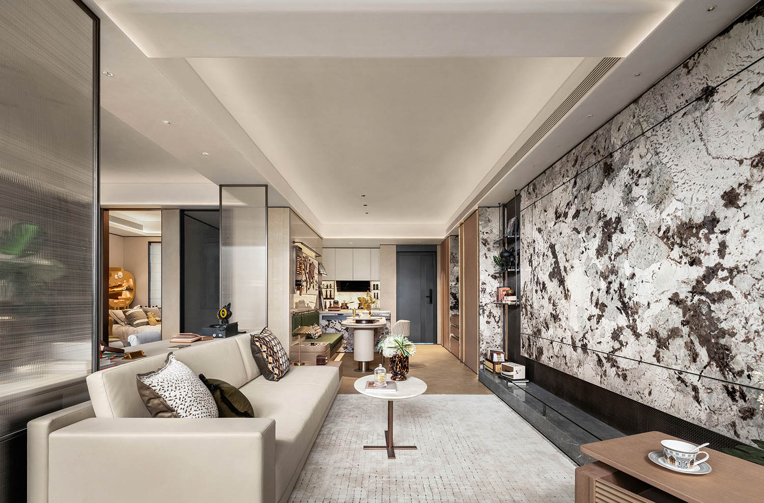 115㎡,122m²,85m²,样板间设计,公寓样板间,小户型样板间,样板间设计案例,样板间设计方案,现代风格样板间设计,轻奢样板间,以空间书写生活秩序：福州榕发云玺的三种栖居演绎,福州,栋三尺设计