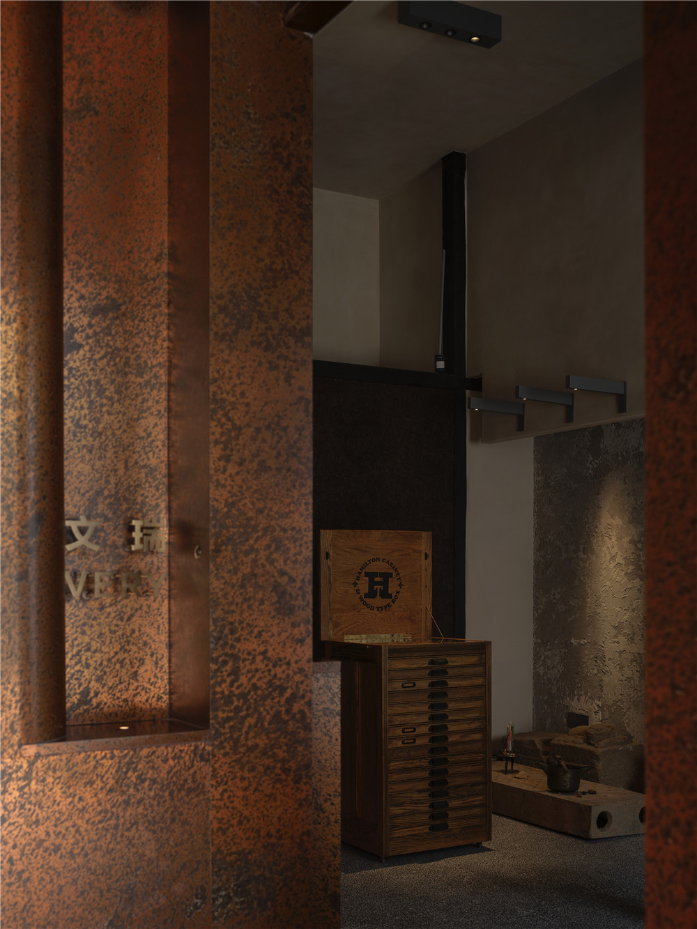 文玩店设计,商店设计,文玩店,文玩零售空间,西安VERY文瑞文玩店,西安,殷朝伟空间设计